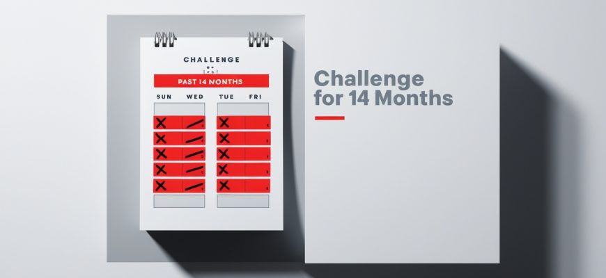 Challenge for 14 months